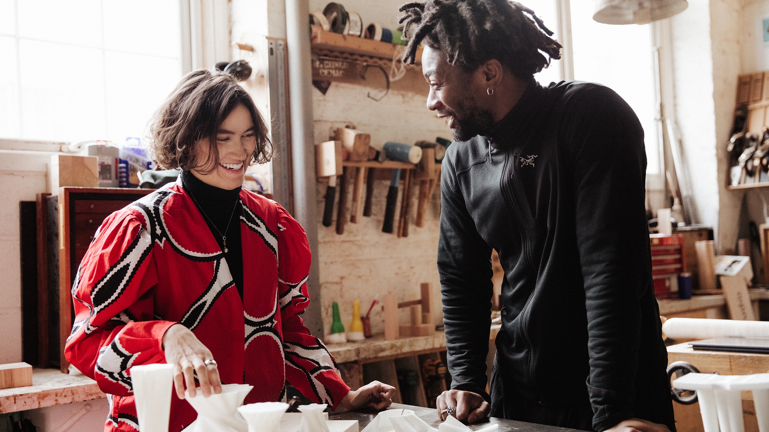 Eleanor Hill of Parti (left) and Giles Tettey Nartey (right)