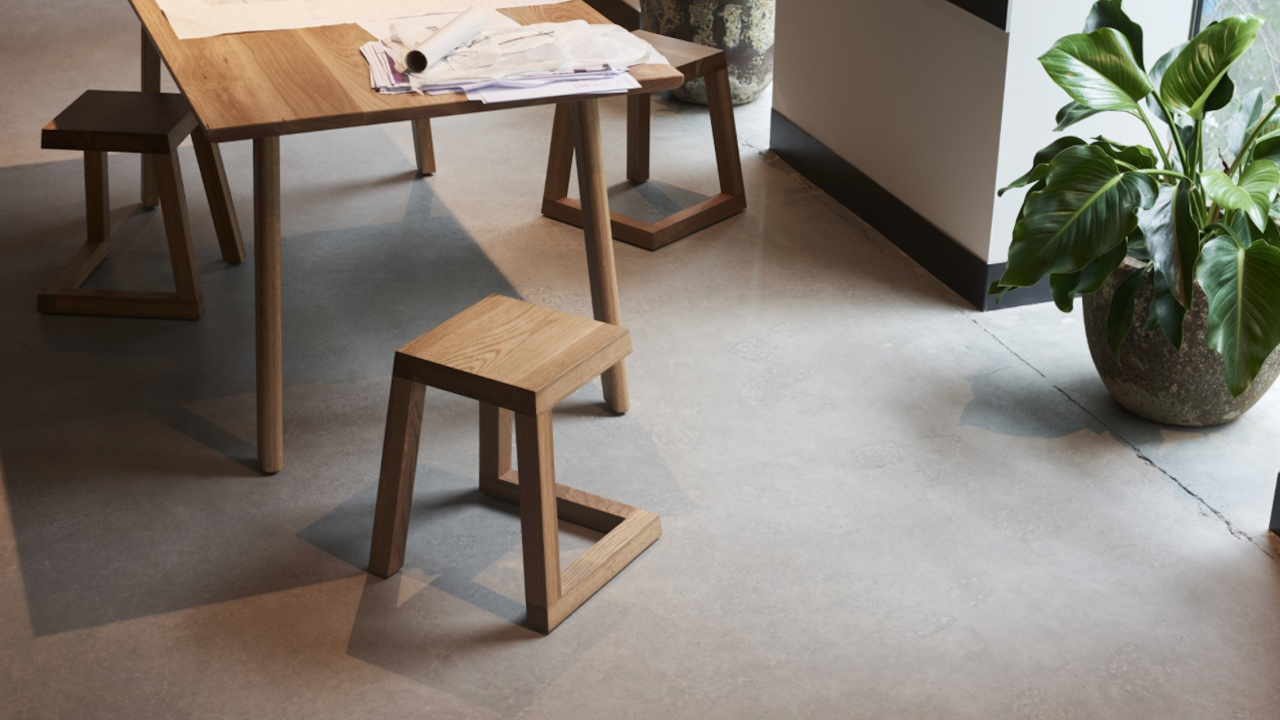 Studio Table and Legless Stool by James Carmody