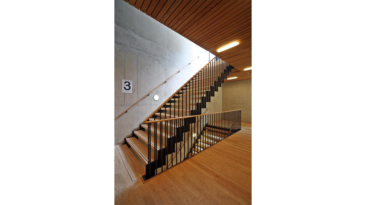 School of Music staircase, floor, wall and ceiling cladding
