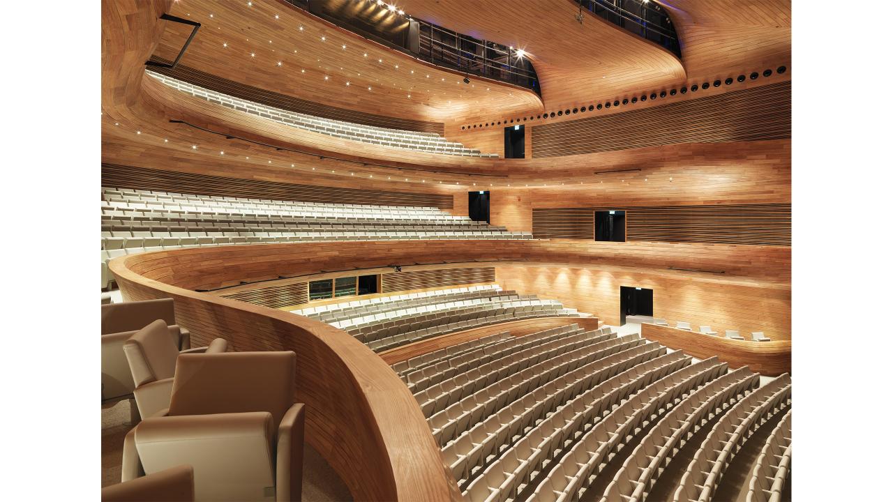 Theatre interior panelling