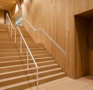 Museum staircase, floor, ceiling, cladding and doors