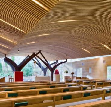 Chapel ceiling cladding