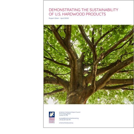 Demonstrating the sustainability of U.S. hardwood products front cover