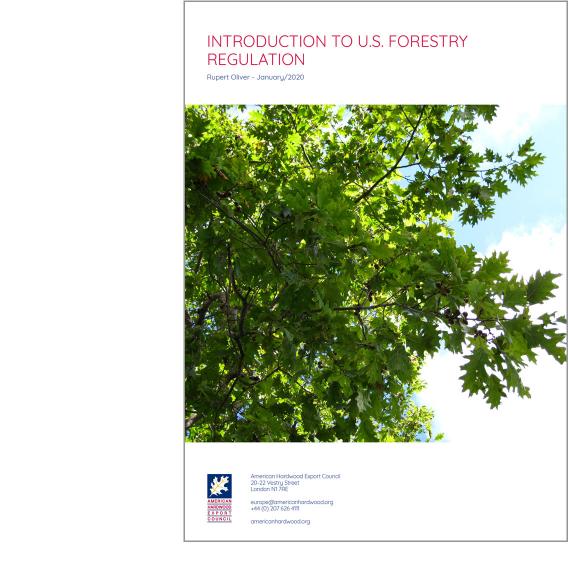 Introduction to U.S. forestry regulation front cover