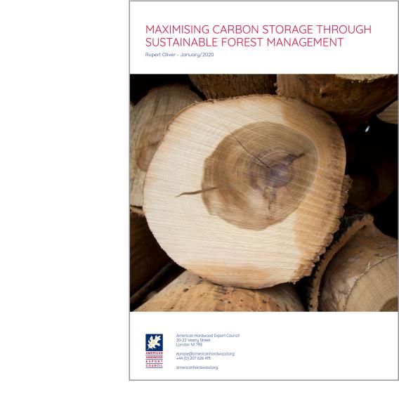 Maximising carbon storage through sustainable forest management front cover