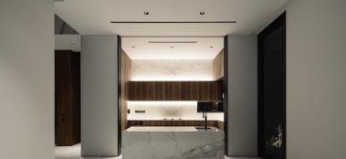 Lengkok Merak Kitchen in American walnut